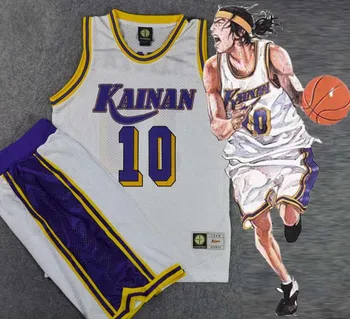 

Anime SLAM DUNK Kainan School #10 NOBUNGA KIYOTA Cosplay Costume Basket Team Jersey+Pants Sportswear Suit Basket Uniform