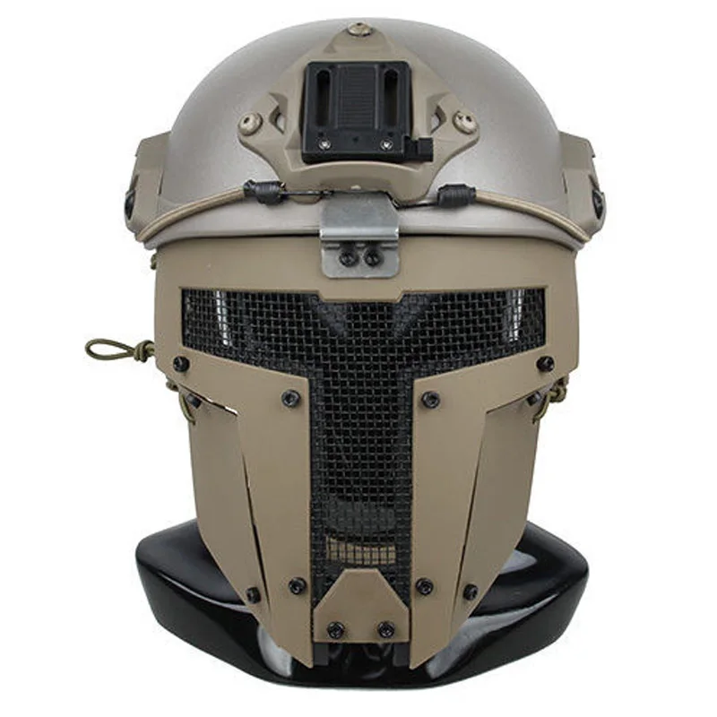 Full Face Masks For Airsoft Steel Mesh Mask Sparta Tactical AF Helmet