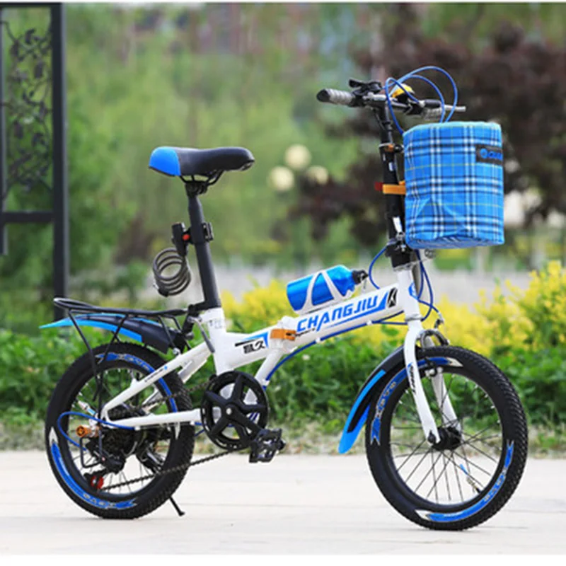 Folding Bike Adult 20-Inch Speed Change Bicycle Student Folding Bicycle