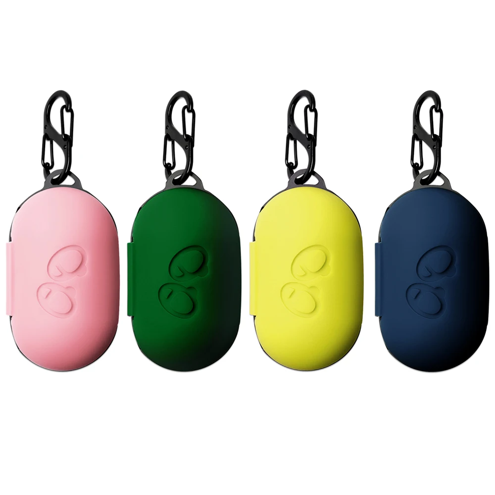 

Protective Case For Samsung Galaxy Buds 2019 Earphone Flip-open Silicone Waterproof Case Cover with Carabiner Shockproof Cases