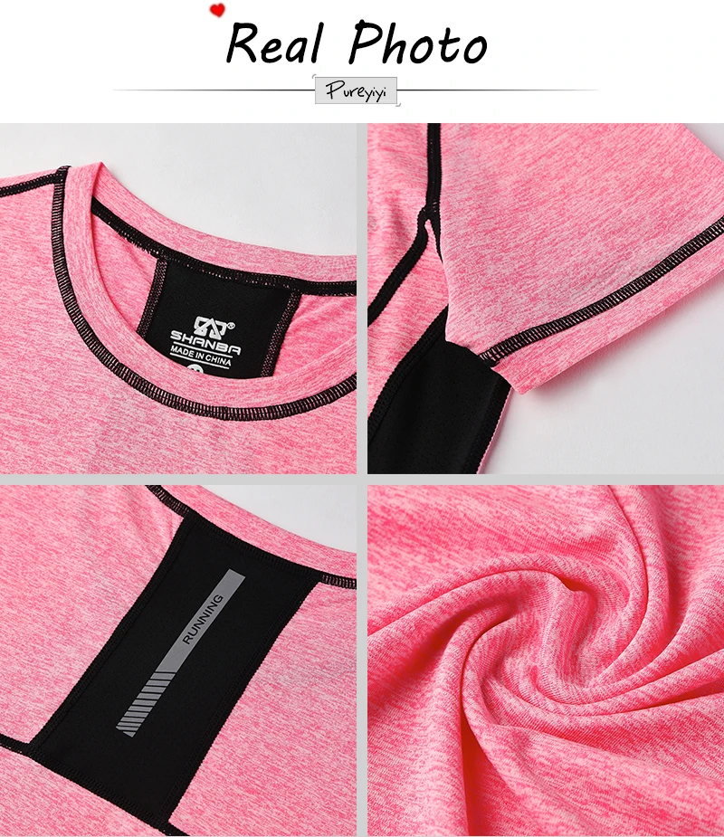 Quick Dry Breathable Hiking Walking Tops Women Sport T Shirt Gym Jerseys Fitness Shirt Girl Running T-shirts Sports Short Sleeve (12)