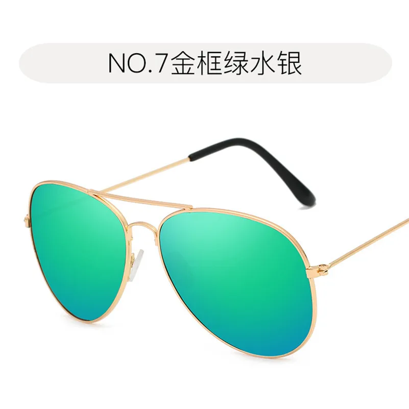 Hindfield ladies sunglasses Men women Goggle UV400 Europe and America fashion Accessories Trends neutral Beach Sun Glasses - Цвет линз: Gold frame Green