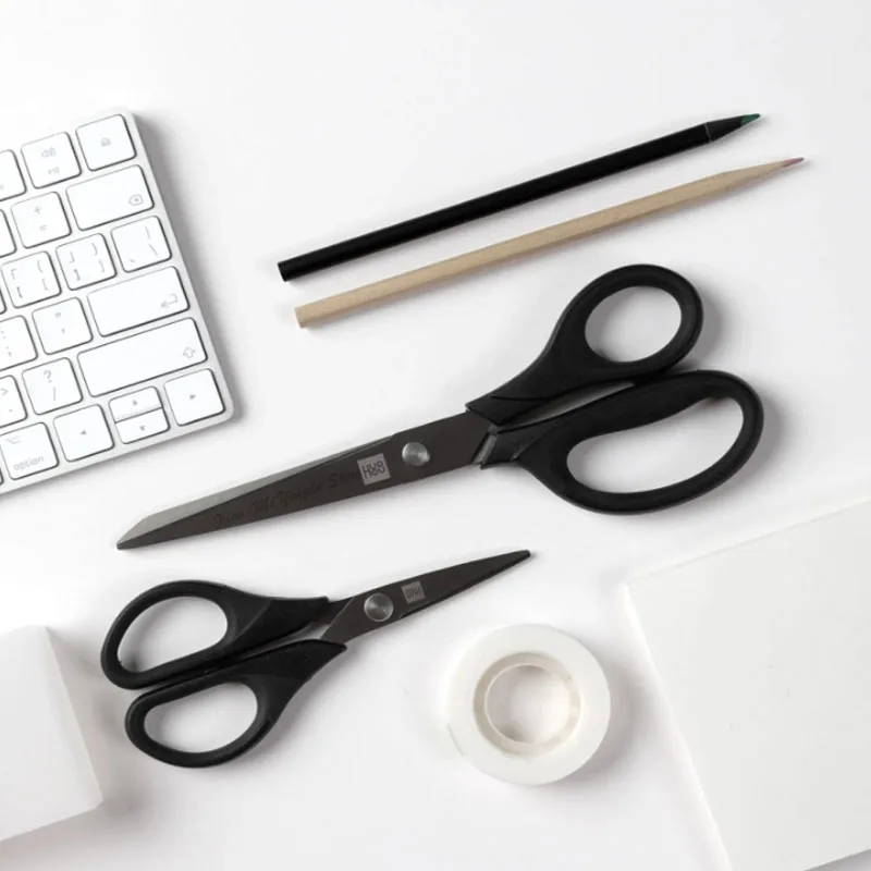 Xiaomi huohou Titanium-plated Scissors Black Sharp Sets Sewing Thread Antirust Pruning Scissor Leav - 32956487789