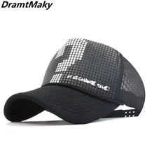 Модная цветная бейсболка с принтом для мужчин и женщин, Снэпбэк хип-хоп шапка, кепка, летние дышащие сетчатые солнцезащитные кепки, унисекс уличная одежда