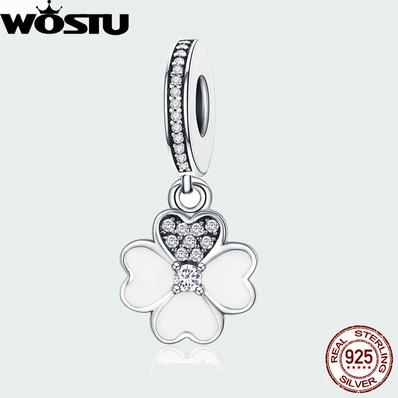 WOSTU подлинное серебро 925 пробы символ счастливого влюбленного амулеты подходят