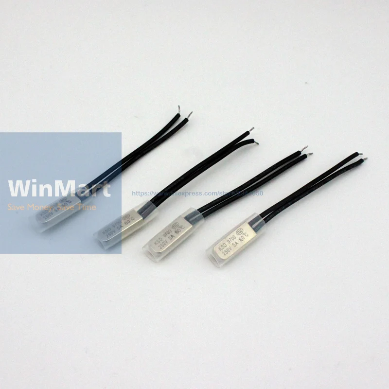 

Free Shipping 6 PCS Bimetal Temperature Switch Thermostat 20 30 40 50 Degree Celsius N0 Normally Opened KSD 9700