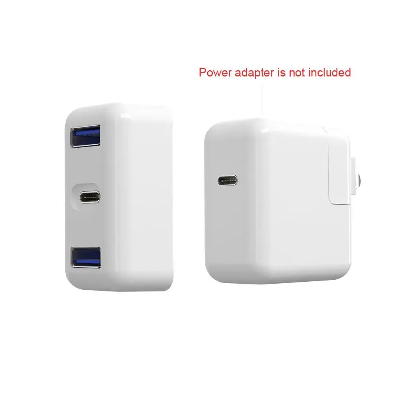 

Dual USB 3.0 Hub Type C Adapter Hub for Macbook 30W USB C Power Adapter Type C HUB