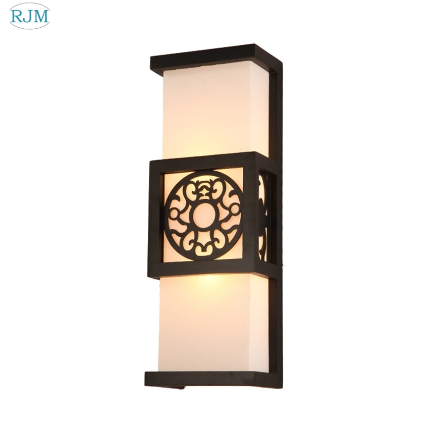  Chinese Style Imitation Creative Wood Wall Lamps Led Porch Lights Living Room Bedroom Aisle Corrido - 32866289648