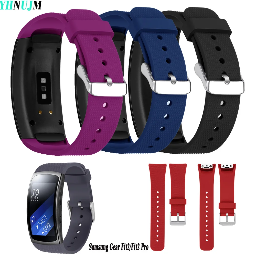 YHNUJM силиконовый браслет ремешок для samsung gear Fit2 Pro фитнес Watcband Смарт часы