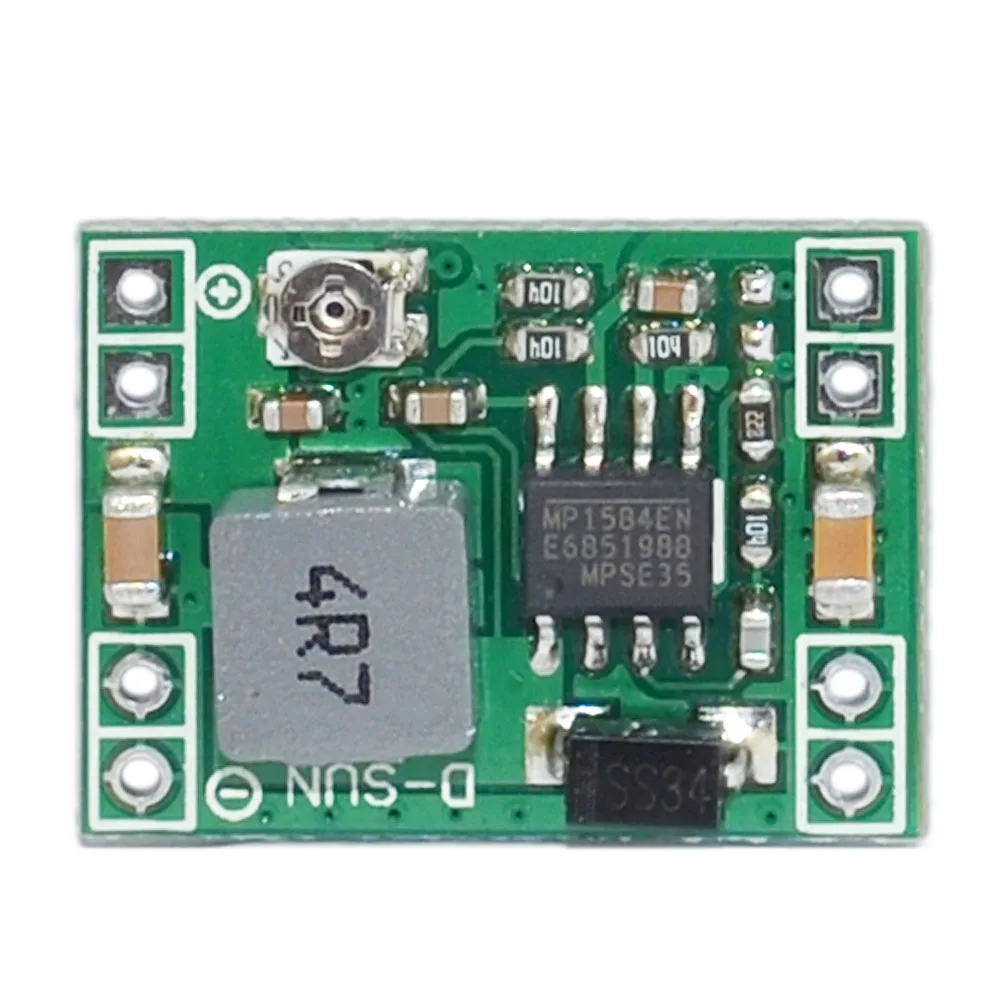 

KEYES MP1584EN ultra Small DC-DC 3A power Step-Down Adjustable Module Buck Converter 24V 12 V 9V convert to 5V for Arduino