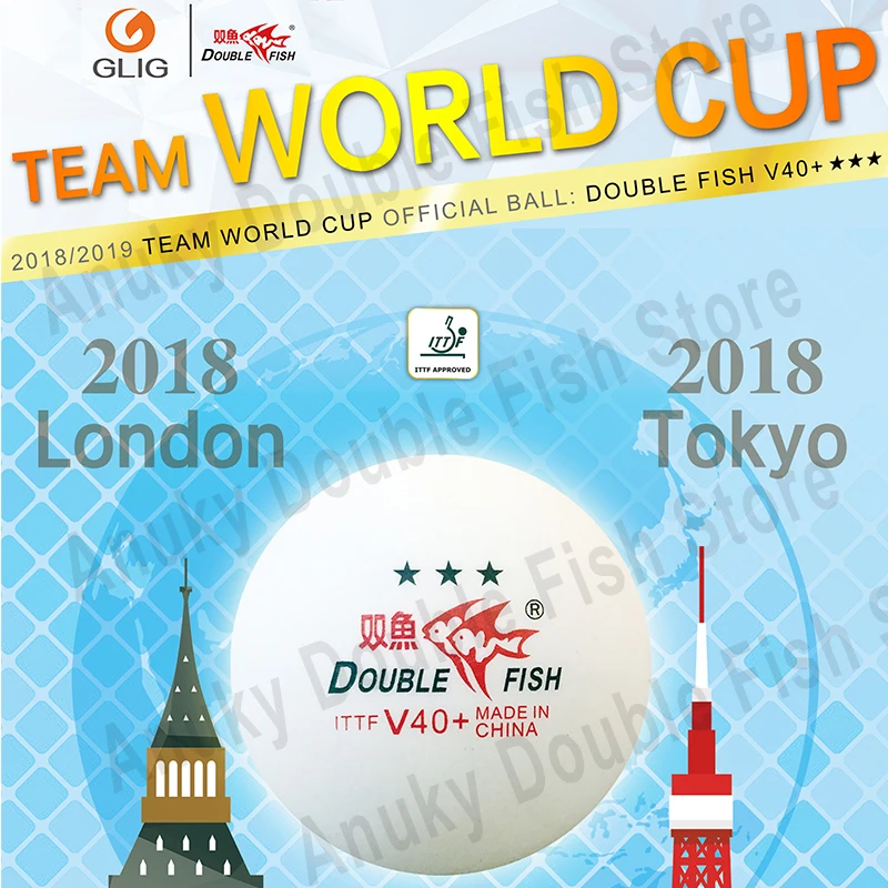 الأصلي 12 كرات مزدوجة الأسماك الرشيق V40 + 3 نجوم تنس طاولة كرات ABS بوليمر كرة بينغ بونغ الموافقة بواسطة ناشئين المنافسة الكرة
