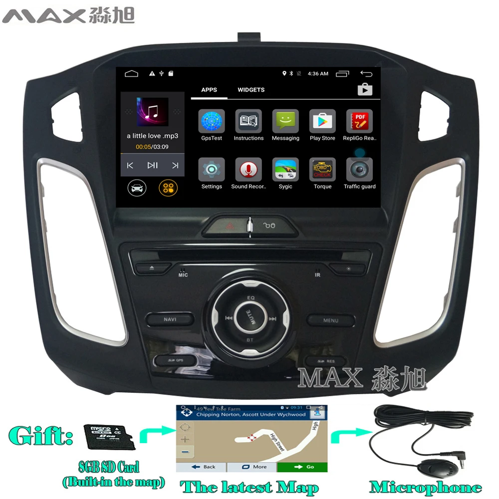MAX 1024*600 ips экран Android 8 1 автомобильный dvd плеер для Ford Focus 3 2012 2013 2014 2015 Автомагнитола