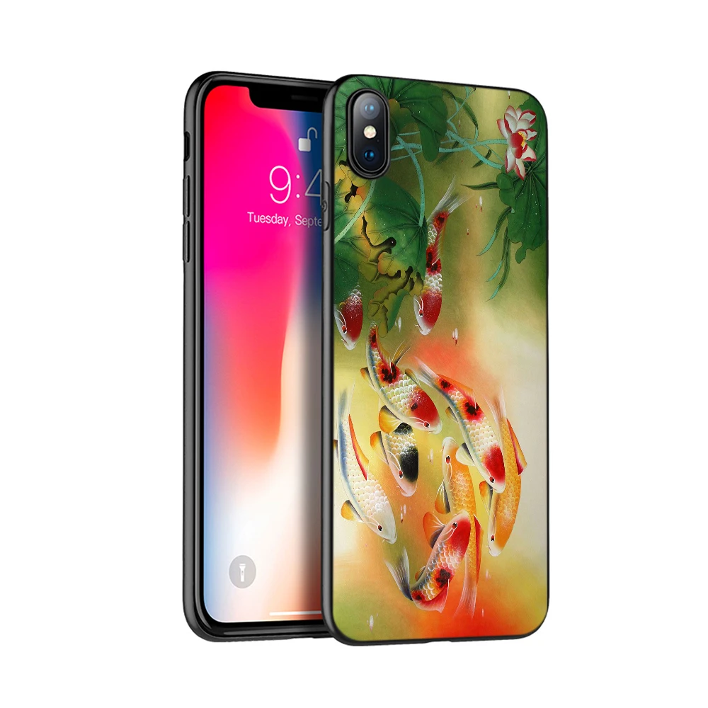 Черный чехол из ТПУ для iphone 5 5s SE 2020 6 6s 7 8 plus x 10 XR XS 11 pro MAX с милыми золотыми