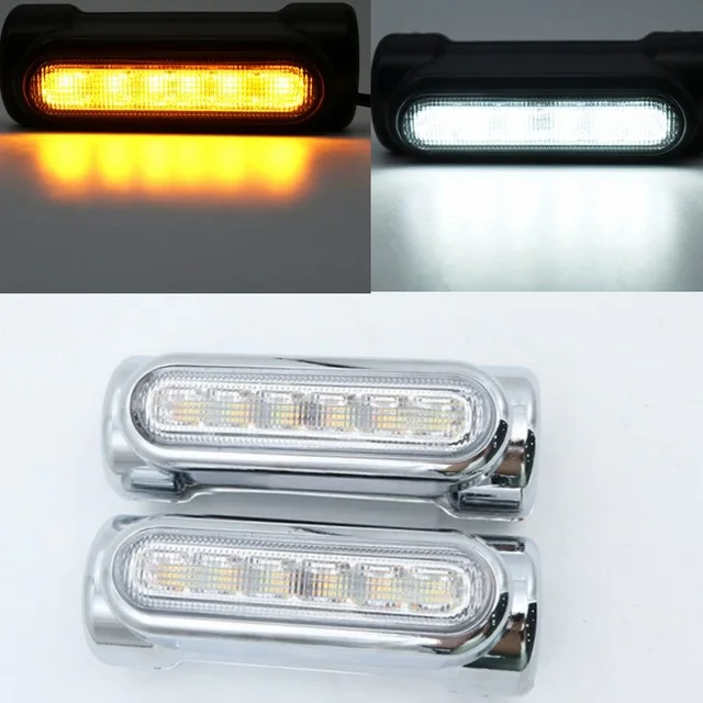 

1 Pair Motorcycle Highway Bar Switchback Driving Turn Signal Light LED For Crash Bars For Harley Davidson Highway Bar Lights