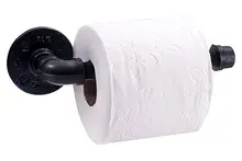 Projeto Da Tubulação Do Banheiro Suporte Do Papel Higiénico Industrial rústico DIY Montado Na Parede Rack de Papel Toalha Cremalheira do Banheiro Moderno Chique 9 polegadas