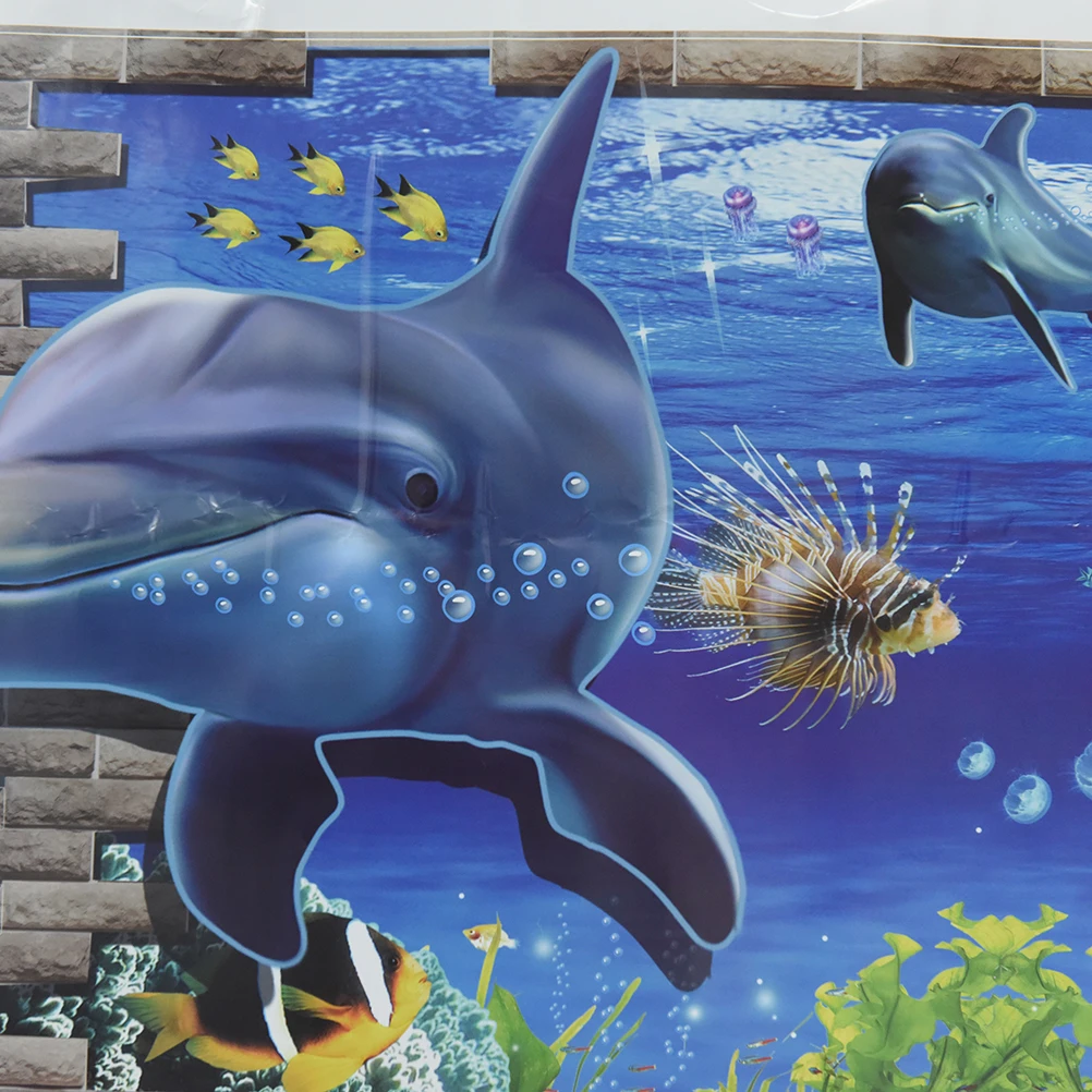 New 3d popular Dolphins Sea Aquarium Dolphins Kids Room Poster Stickers