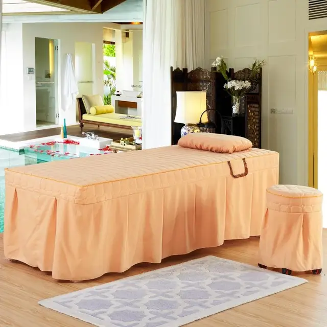Massage Table Skirt Massage Sheet, with face hole, Bed Skirt, quilt cover, pillowcase, stool