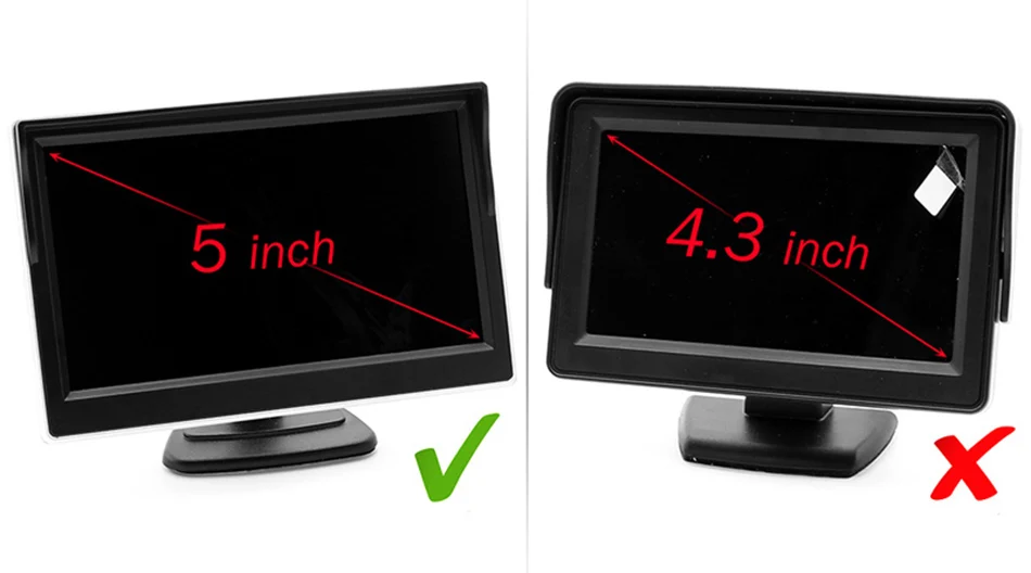 GreenYi 5 дюймов Автомобильный монитор заднего вида TFT lcd цветной экран цифровой дисплей+ Ночное Видение 4 светодиодный резервная камера заднего вида Водонепроницаемая