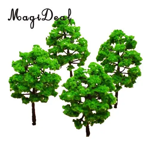 30Pcs Plastic Greenery HO N Model Trees for Train Railroad Railway Village Scenery Layout Landscape Model Toys