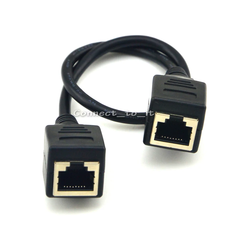 

Ethernet LAN RJ45 Network connector female Jack to female adapter Cable 30cm