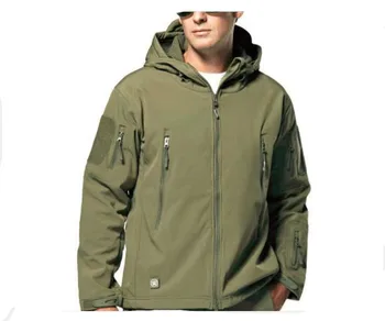

2018 Winter Men's Shark Skin Military Windproof Tactical Softshell Jacket Men Camouflage Army soft shell Coat Windbreaker Rain