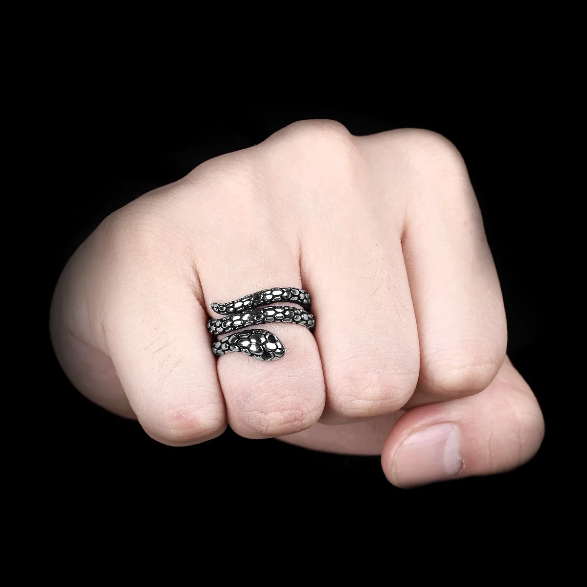 316L нержавеющая сталь змея животное мужские кольца, рок, панк хип-хоп креативность личность для мужчин мальчик ювелирные изделия Аксессуары подарок