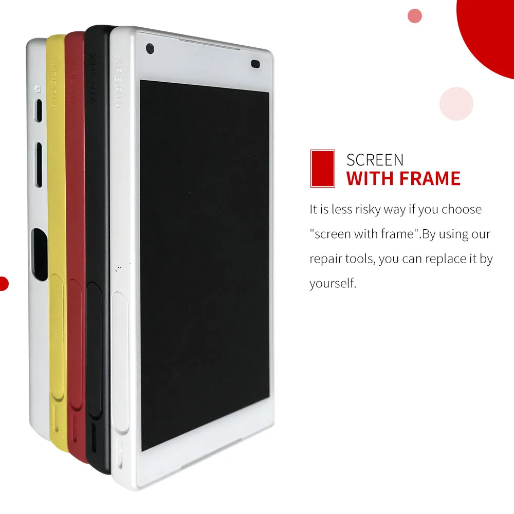 4 6 &quotчерный/белый для Sony Xperia Z5 Compact Z5mini E5803 E5823 ЖК дисплей дигитайзер сенсорный