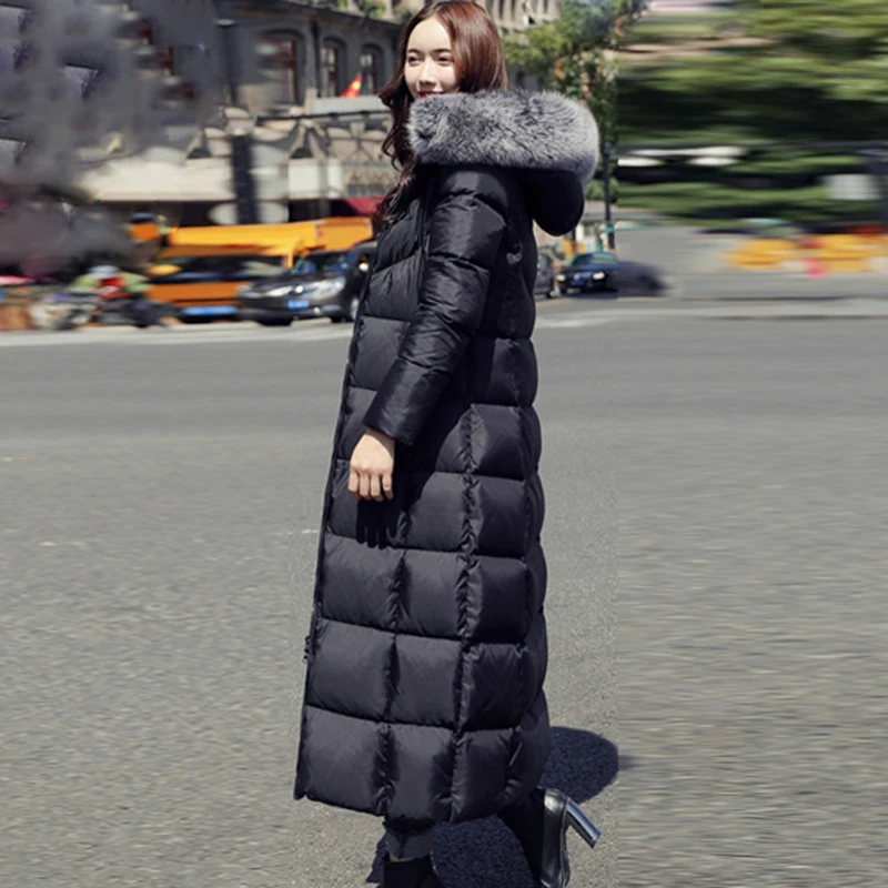 Winter Duck Down Coats High Quality Coat 2018 Female Long Winter jacket Women Thicken Warm Down Parkas Coat Fur Collar Outerwear