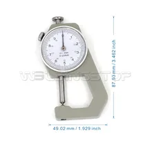 Толщиномер для проверки/0,1 мм X 20 мм/круглая измерительная головка