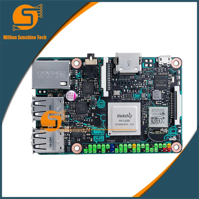 Плата ASUS SBC Tinker RK3288 SoC 1,8 ГГц четырехъядерный процессор, 600 МГц Mali-T764 GPU, 2 Гб LPDDR3 tinkerboard скорость, чем raspberry pi 3