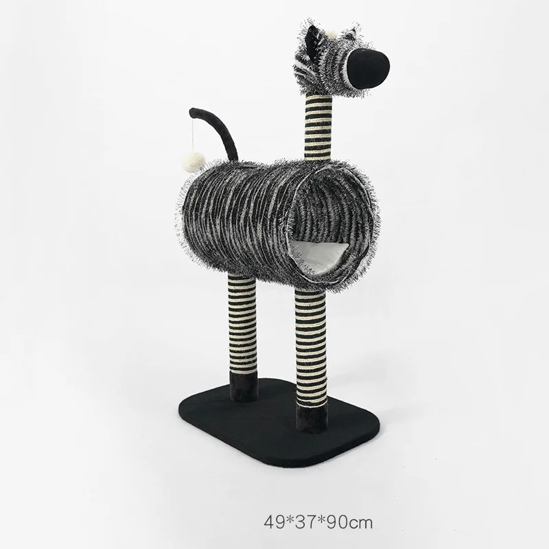 Когтеточка HW102 для кошек с подвесным шариком высота 90 см скалолазания домик