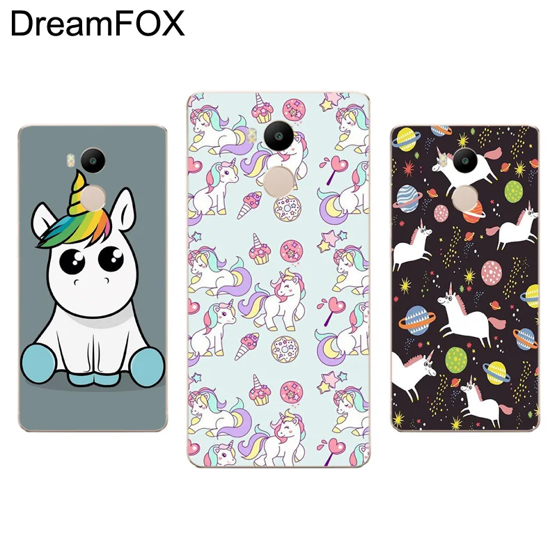 DREAMFOX L419 Cute Rainbow Unicorn Horse Soft TPU Silicone Case Cover For Xiaomi Redmi Note 3 4 4X 5 5A 6 7 Pro Global |