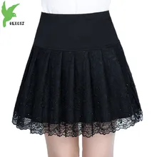 Весна и лето женская короткая кружевная юбка Модный комплект пуловер+ кожаная юбка элегантная облегающая мини-юбка женская OKXGNZ 1654