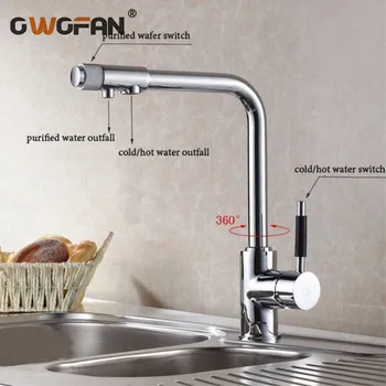 

Classic Kitchen Faucets Deck Mounted Sink Taps Single Handle with Water Purification Features Rotatable Mixer Water Tap HJ-0174