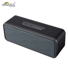 SUNNYLINK PORTABLE PU LEATHER WIRELESS BLUETOOTH SPEAKER , 6W SUBWOOFER WIRELESS FM RADIO BLUETOOTH SPEAKER , WITH BT+TF+FM+AUX