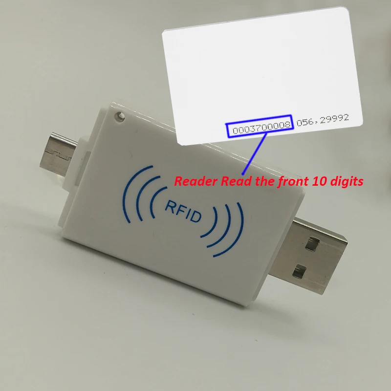 Двойной USB Rfid считыватель карт для Android система окна мини размер микро 125 кГц