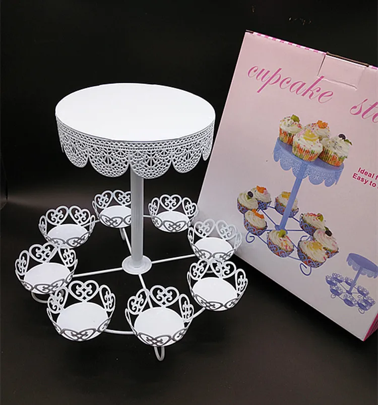 

white cake tray Vintage lace wedding cupcake stand cake tray decoration cake Muffin cupcake dessert display holder