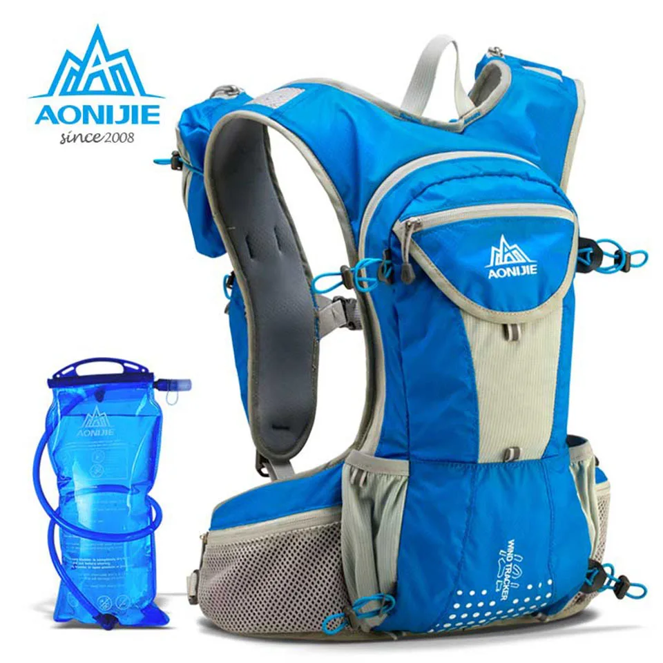 AONIJIE 12L Running Nylon Backpack Outdoor Lightweight Hydration Water Pack Sport Bag Climbing Cycling Hiking with 2L Water Bag AONIJIE 12L Running Nylon Backpack Outdoor Lightweight Hydration Water Pack Sport Bag Climbing Cycling Hiking with 2L Water Bag