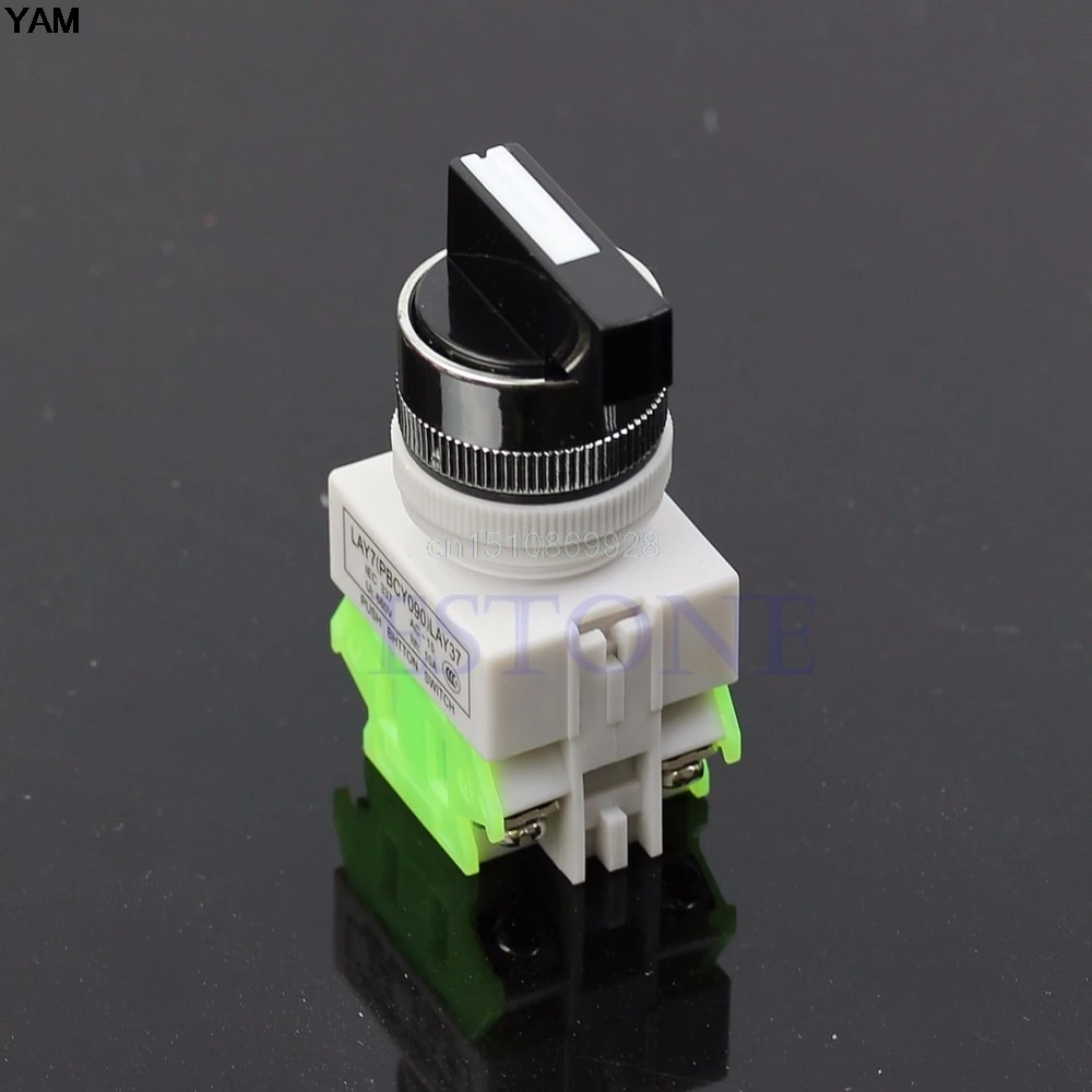 1pc Rotary Three Position Selector Switch Power Ignition LAY7 20X/3in