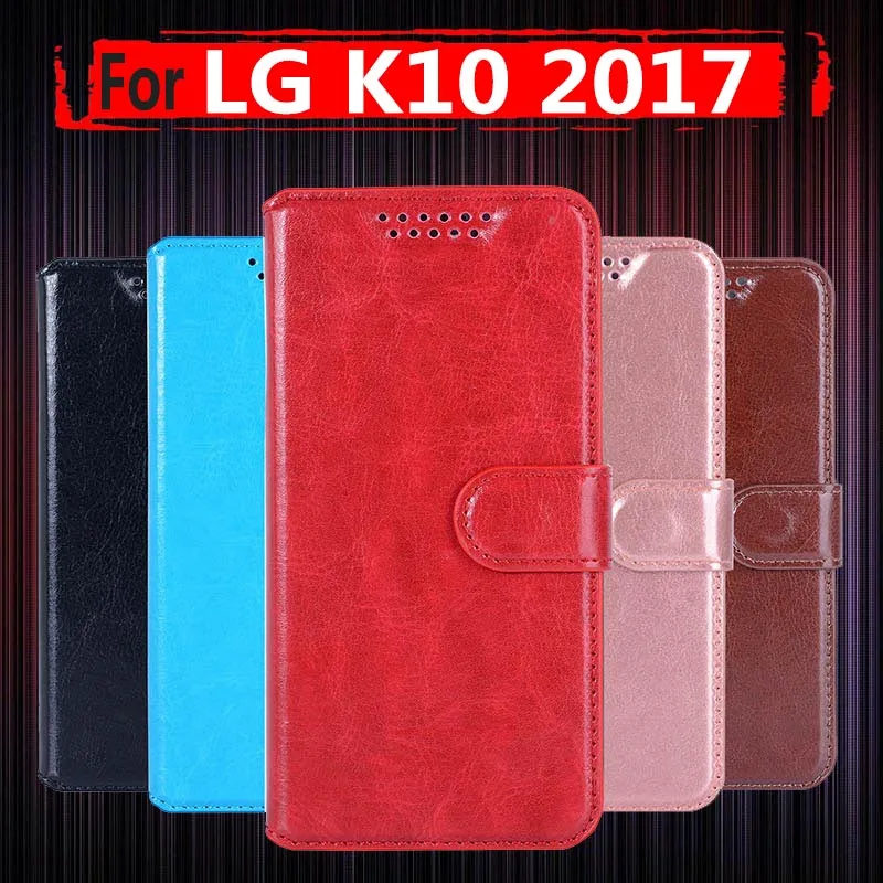 Custodia In Pelle Flip Per Fundas Custodia Lg K10 2017 Per Coque Lg K10 2017 Lg X400/Per Lg M250N/K20 Plus 5.3 "Cover