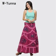 W-Yunna Faldas Mujer Moda Длина по щиколотку шнуровка на Талии женская Юбка-миди Harajuku розовый модная длинная юбка женские Jupe Femme