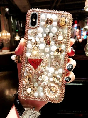 

Bling Luxury Crystal Rhinestone Bag Design Diamond Phone Cases For Huawei Honor 8 9 10 20 Lite V10 V20 7X 8X Nova2 3 4 5 Cover
