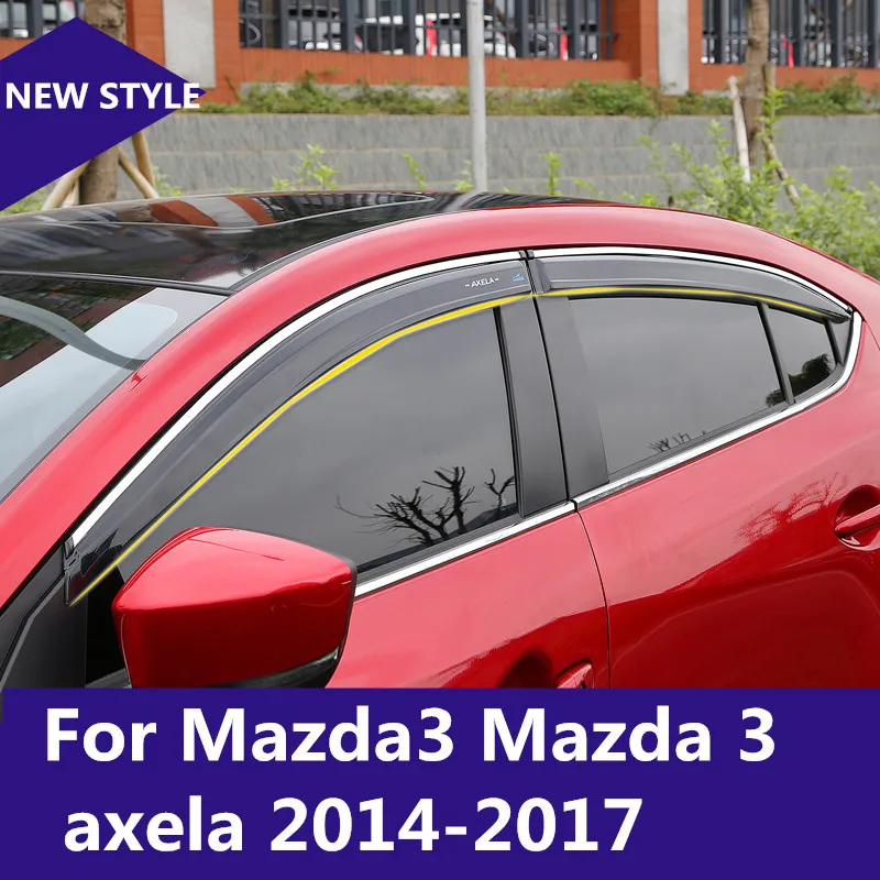 Для Mazda 3 axela 2014 2017 автомобильный Стайлинг навесы укрытия оконные козырьки защита