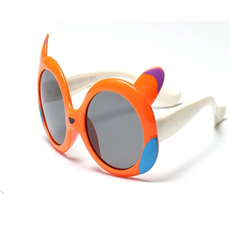 Классические Детские поляризованные солнцезащитные очки с мультяшными оттенками для детей, защитные очки с цветным покрытием, защита от солнца, защита от ультрафиолета, 400 - Цвет линз: Оранжевый