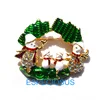 Elegant Pin Gold Color Christmas Tree Women Gift Christmas Garments Breast pin Accessories Jewelry Painted Brooch Rhinestone ► Photo 3/6