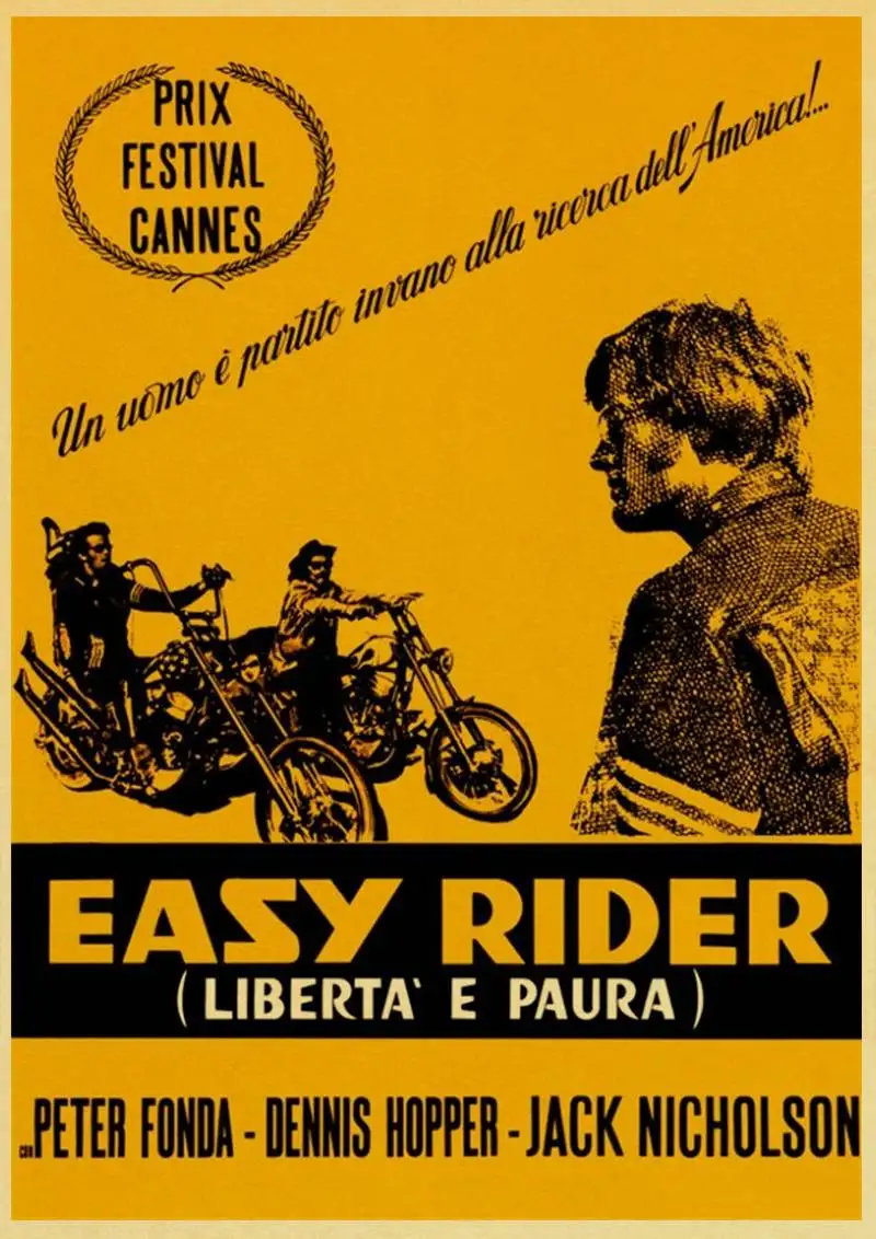 Фильм Easy Rider Плакат Украшение дома крафт-бумага Ретро плакат мотоцикл рисунок core наклейки на стену