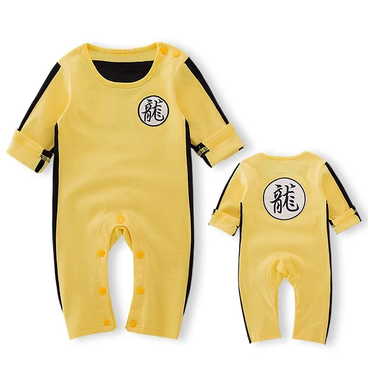 

Newborn Baby Toddler Clothes Bodysuit GongFu Style Long Sleeves Bruce Lee Onesies