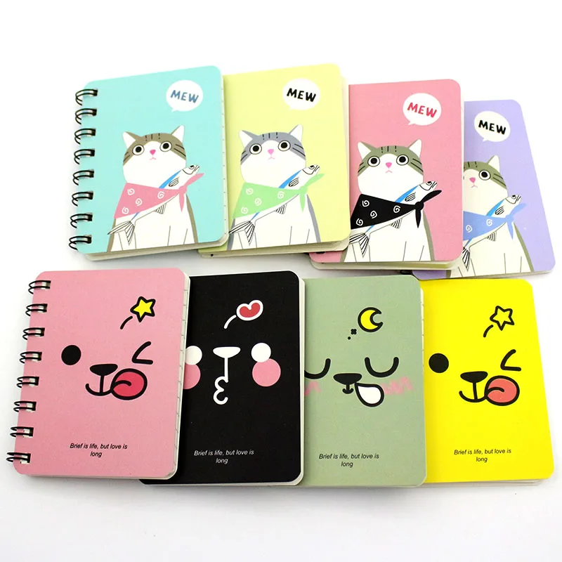

New 80 cute mini spiral coil notebook portable pocket notepad diary agenda school office supplies writing stationery gifts