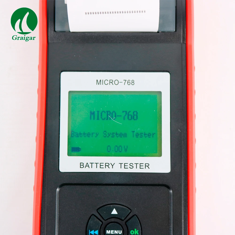 Автомобильный тестер батареи с принтером MICRO-768A автоматический тестер аккумулятора автомобиля система зарядки тестирование