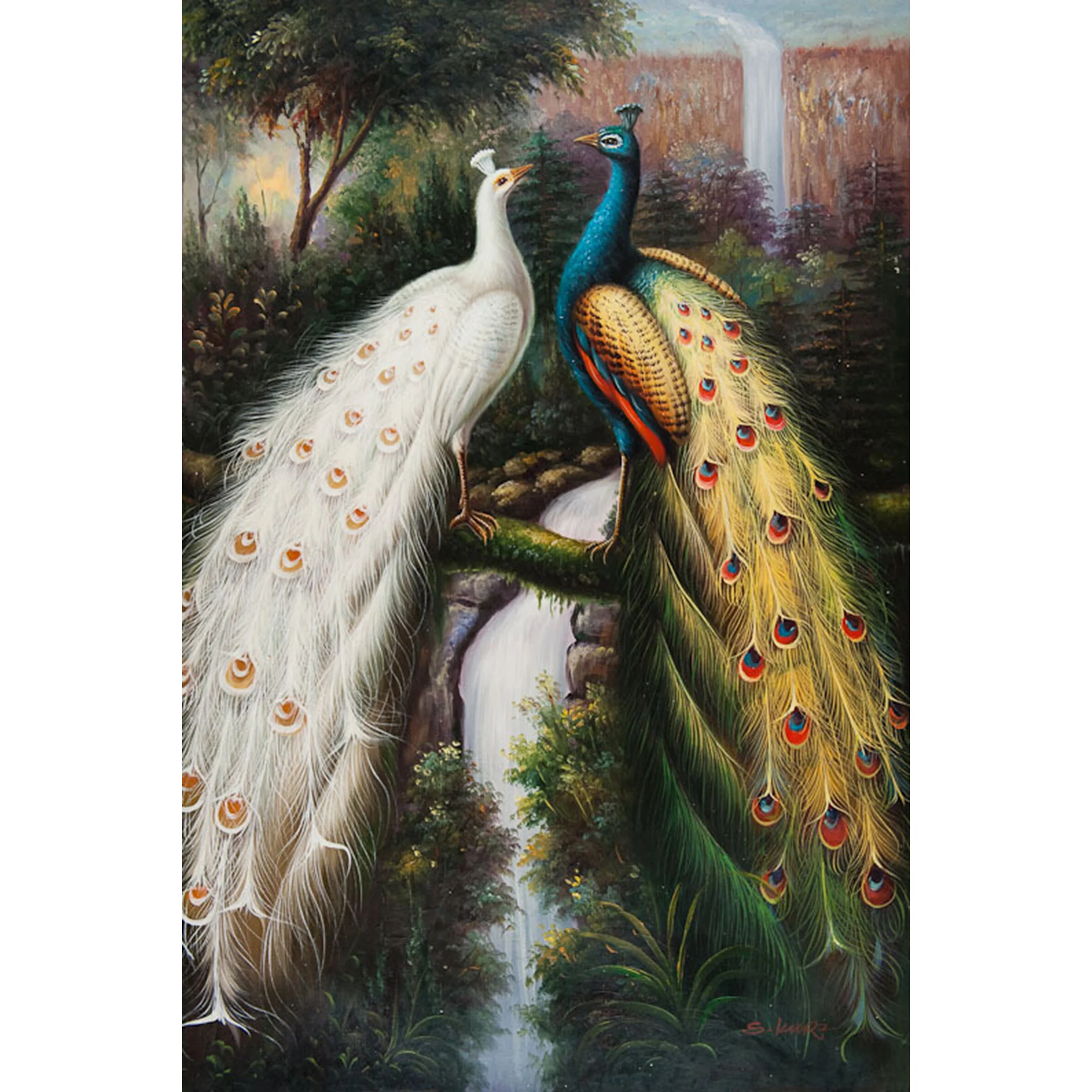 Diy Diamond Painting home decor crystal craft peacock 3D cross stitch